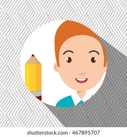 back school student pencil vector illustration graphic