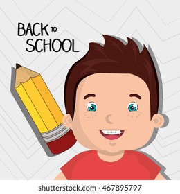 back school student pencil vector illustration graphic