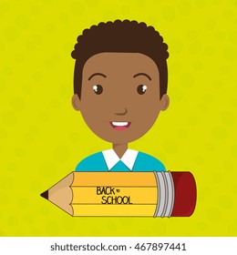 back school student pencil vector illustration graphic