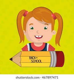 back school student pencil vector illustration graphic