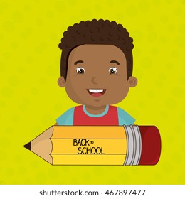 back school student pencil vector illustration graphic