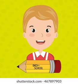 back school student pencil vector illustration graphic