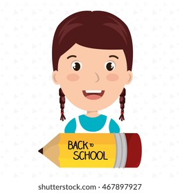 back school student pencil vector illustration graphic