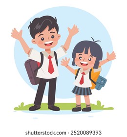 back to school student vector design