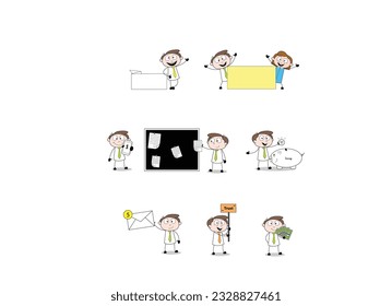 Back to school. Students who learn and grow on their own with various subjects. Education content illustration mega set. Productive Workflow Organization - Concept illustrations. 