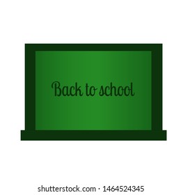 Back to school, study green flat background, vector illustration.