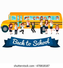 Back to School summer sale background. Boy and girl at the blackboard, education concept banner