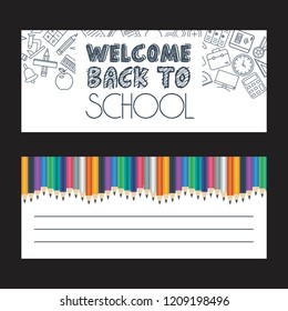 Back to school summer sale brochure design vector