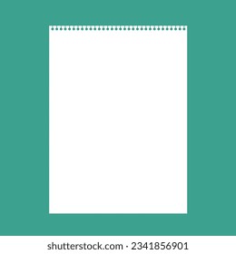 Back to School Supplies. Blank Paper Notebook Page icon for Office or Education. Part of a Set