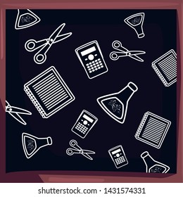 back to school supplies design
