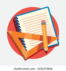 back to school supplies design