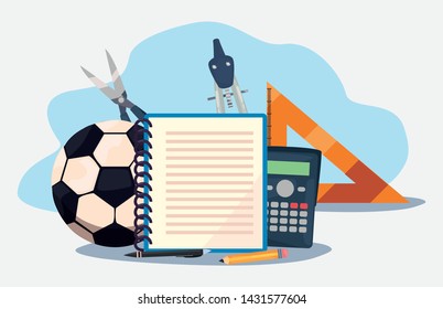 back to school supplies design