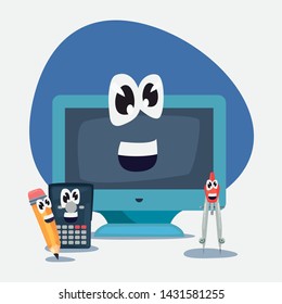 back to school supplies design