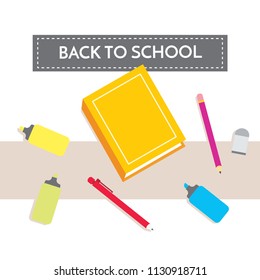 Back to School Supplies Element Icon Isolated