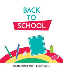 Back to School Supplies Element Icon Isolated