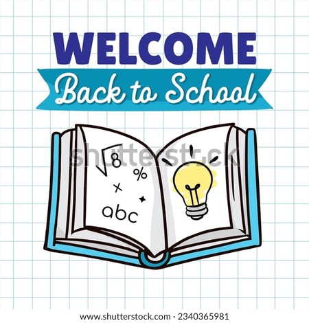 Back to school - school supplies - notepad, notebook and rocket