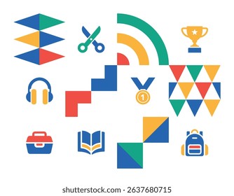 Back to school supplies poster background