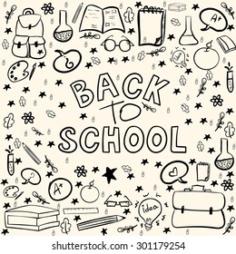 Back to School supplies sketchy notebook