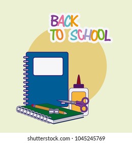 Back to school and supplies vector illustration graphic design