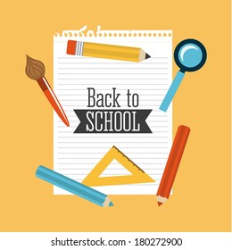 Back to School supplies, vector illustration