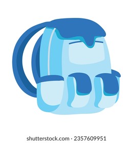 icono de la bolsa de suministro escolar aislado