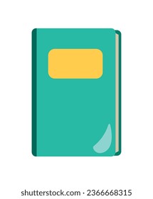 icono de aislamiento de libro de suministros escolares