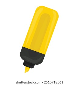 Back to school supply marker icon isolated.