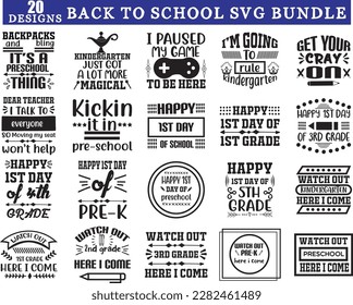 volver al paquete de svg escolar, Teacher Svg Bundle