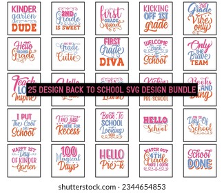 Back to school SVG Design Bundle, Back to school SVG Design Quotes, Retro Back to school SVG Design