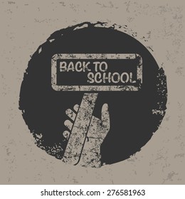 Back to school symbol on grunge design,grunge vector