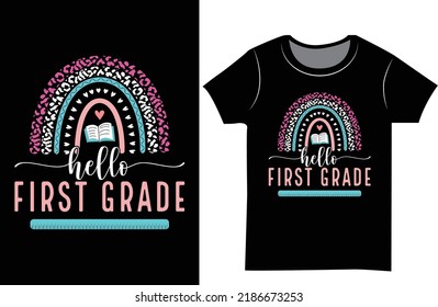 Back to school t shirt design. Back to school t shirt design gift for the child and teacher.