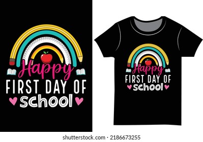 Back to school t shirt design. Back to school t shirt design gift for the child and teacher.