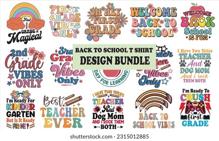 Back To School T Shirt Design Bundle