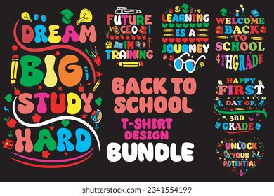 Back to school t shirt design bundle