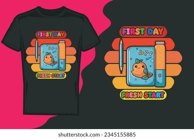 Back to school t shirt design