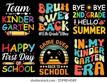 Back To School T Shirt Design Bundle 1 