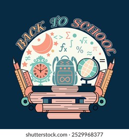 Volver a la escuela Diseño de logo de camiseta