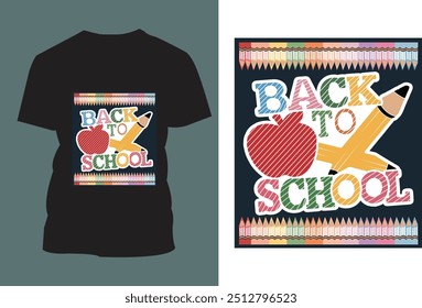 Back To School T shirt, teacher tee, apparel, vector illustration, graphic template, print on demand, textile fabrics, retro style, typography, vintage