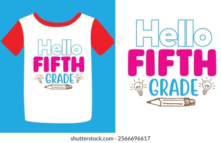 Back to school t shirt Typography Colorful T-shirt Design Vector Template. Hand Lettering Illustration And Printing for T-shirt, Banner, Poster