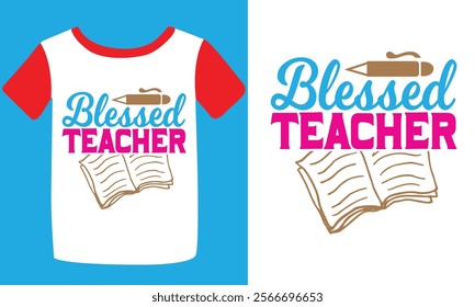 Back to school t shirt Typography Colorful T-shirt Design Vector Template. Hand Lettering Illustration And Printing for T-shirt, Banner, Poster