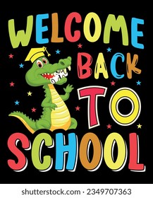 Back to school t shirt welcome back to school typography t shirt kids t shirt design for print