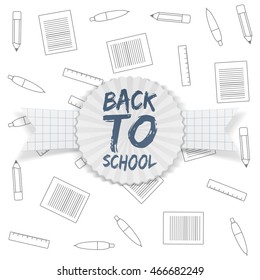Back to School Tag on greeting Ribbon