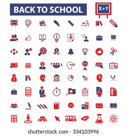 back to school, teacher, mathematics, literature, pupil, lessons icons, signs vector concept set for infographics, mobile, website