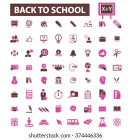 back to school, teacher, mathematics, literature, pupil, lessons  icons, signs vector concept set for infographics, mobile, website, application
