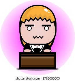 Back To School Teacher Surprised Vector Character Illustration 