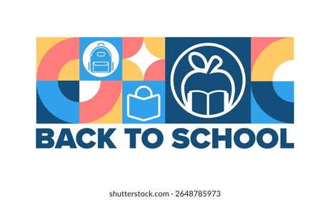Regreso a la escuela. Plantilla de fondo, Anuncio, tarjeta, cartel con texto. Vector EPS10 ilustración