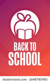 Back to School. Template for background, banner, card, poster with text. Vector EPS10 illustration