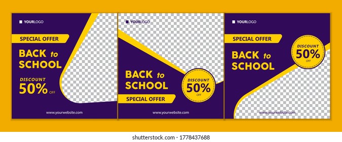 BACK TO SCHOOL TEMPLATE BANNER DESIGN