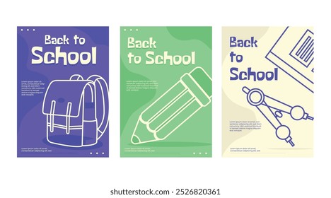 Back to School template for banner and flyer