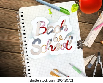 Back to School template concept. EPS 10 vector file included